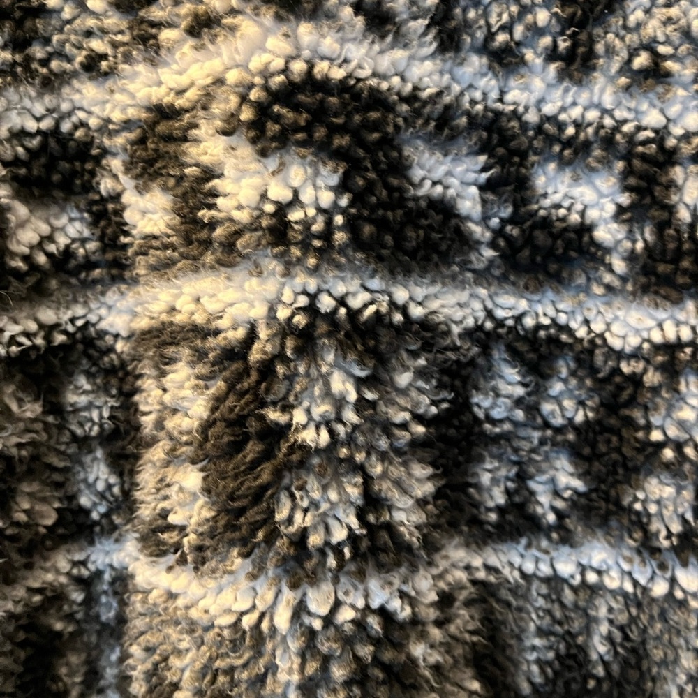 Cozy Black and Gray Zip-Up Sweater - Picture 5 of 10